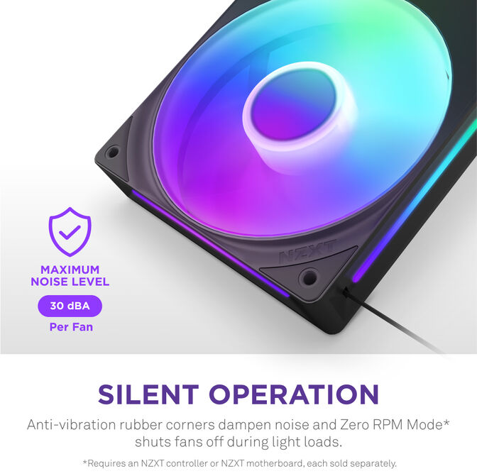 Ventilador NZXT F360 RGB Core Single-Frame Negras - Triplo Ventilador 120mm ( 360mm ) image number 8