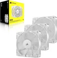 Ventilador Corsair RS120 PWM Blanco 120mm (Pack 3) image number null