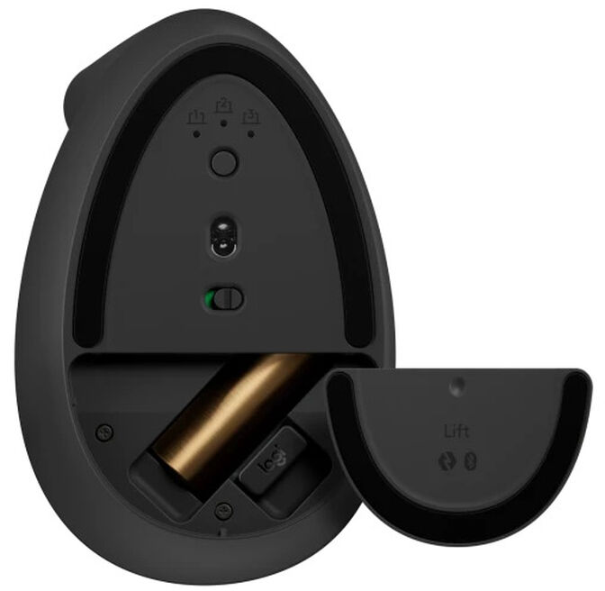 Rat&oacute;n Laser Logitech Lift Vertical Ergon&oacute;mico Wireless 4000DPI Graphite - M&atilde;o Esquerda image number 4