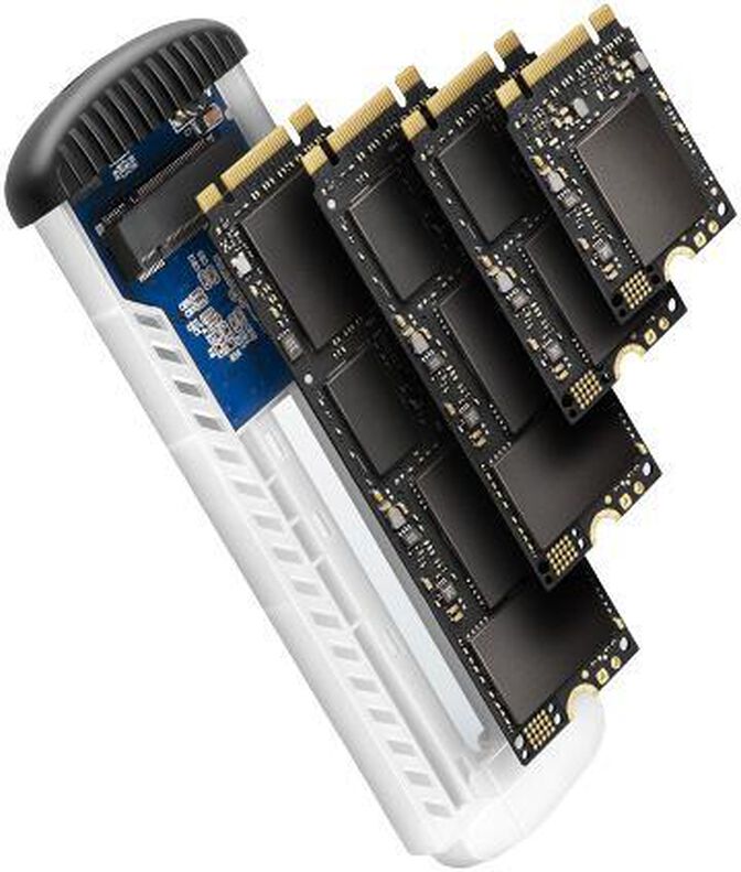 Caja SSD AXAGON EEM2-SA USB micro-B 3.2 Gen 1 - M.2 SATA SSD 30-80mm screwless RIBBED box image number 7