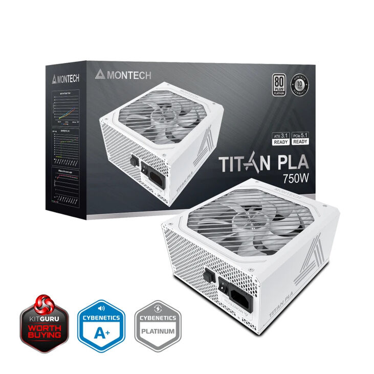 Fuente Montech Titan PLA 750W 80 Plus Platinum PCIE5 (Cybenetics Platinum) image number 0