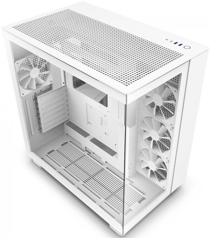 Torre ATX NZXT H9 Flow Blanca Cristal Templado image number 1