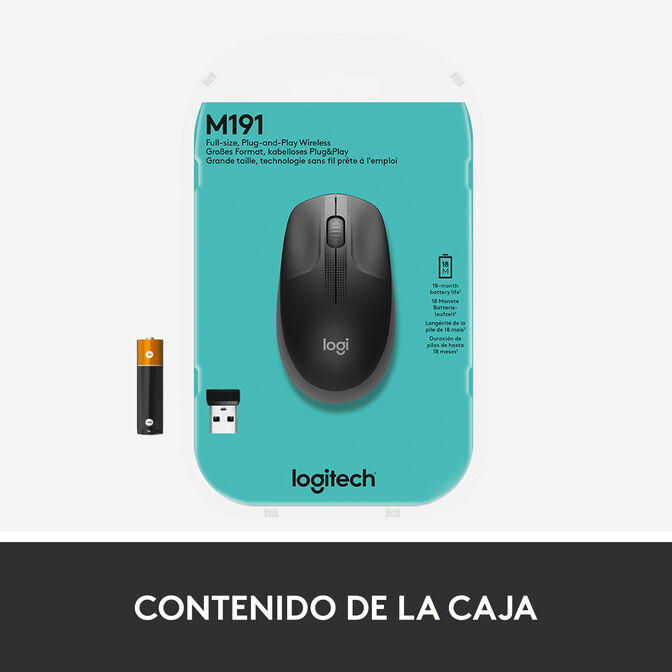 Rat&oacute;n Logitech M190 1000DPI Wireless Negro/Gris image number 12