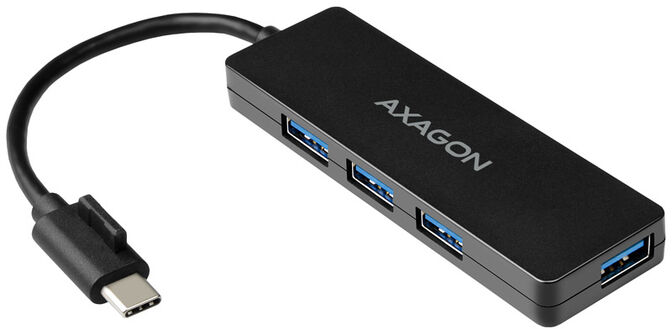 Slim Hub AXAGON HUE-G1C Superspeed USB-C, 4x USB 3.0 - 14cm image number 1