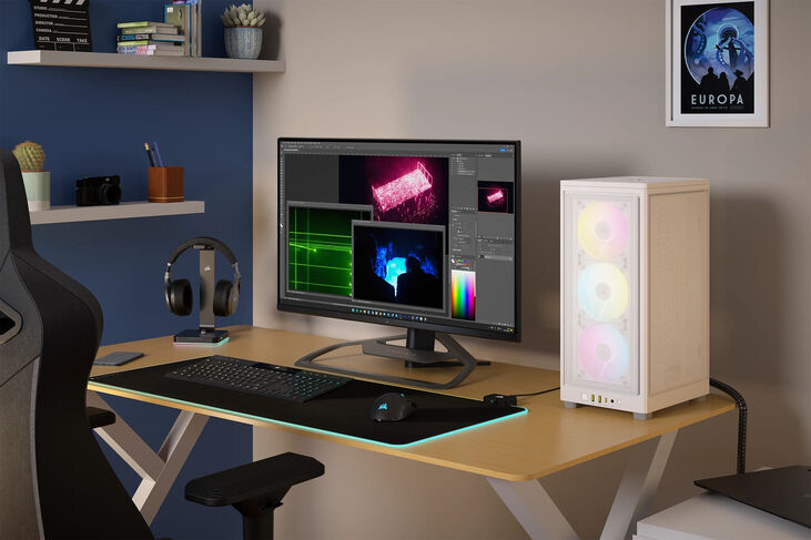 Torre Mini-ITX Corsair iCue 2000D RGB Blanco Cristal Templado image number 19