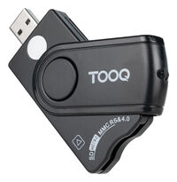Lector de Tarjetas Tooq DNIE, SIM, SD/TF, USB-A, Negro