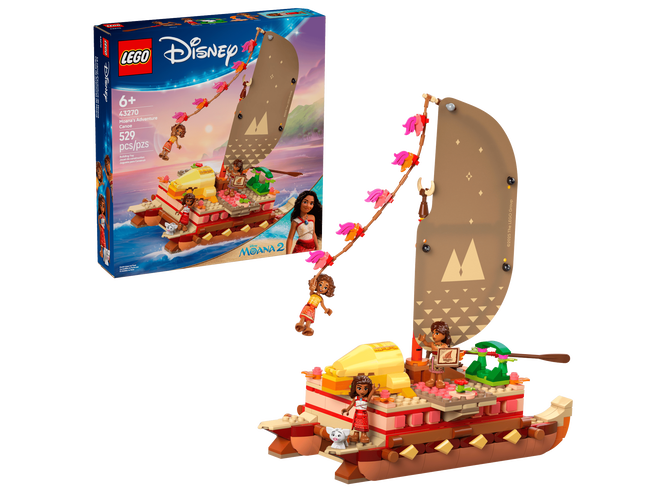 LEGO Disney: Vaiana: Canoa de Aventuras, 529 Piezas (43270) image number 0