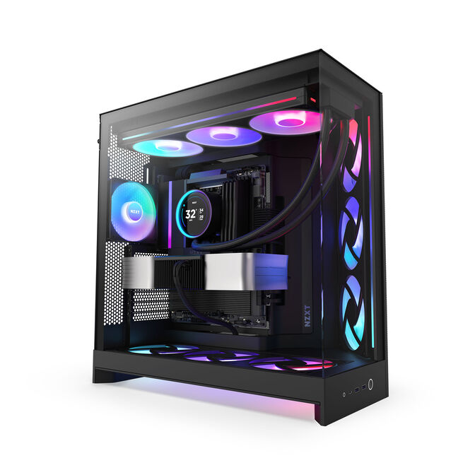 Caixa E-ATX NZXT H9 Flow RGB Negra (2025) Cristal Templado image number 2