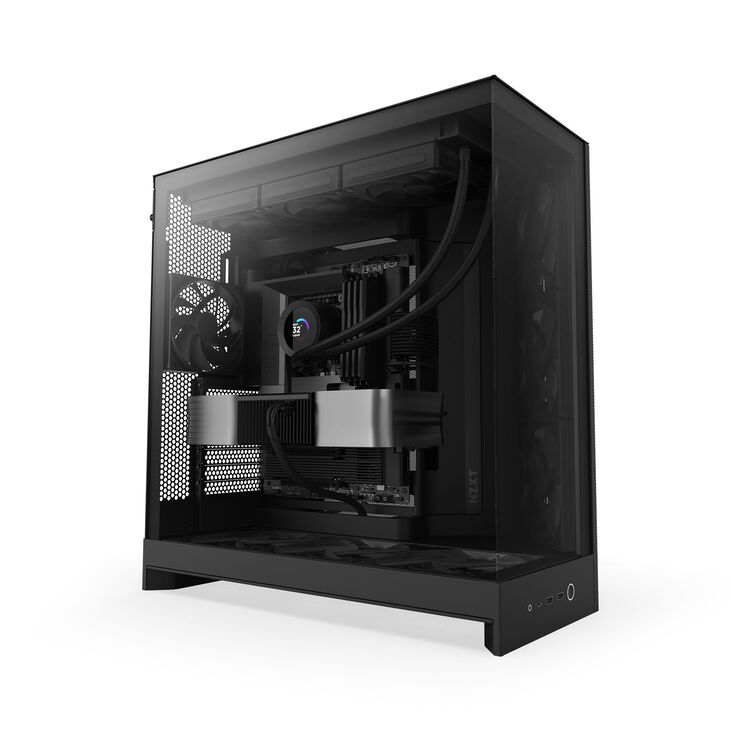 Torre E-ATX NZXT H9 Flow Negra (2025) Cristal Templado image number 1