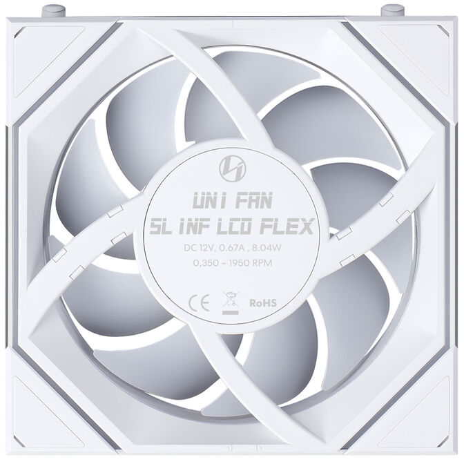 Ventilador Lian Li UNI FAN SL120 LCD Infinity FLEX Wireless Reverse Blade Blanco 120mm image number 5