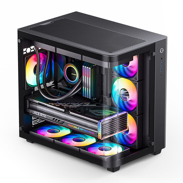 Caja ATX Jonsbo TK-3 Vidrio Tempelado Negro image number 1