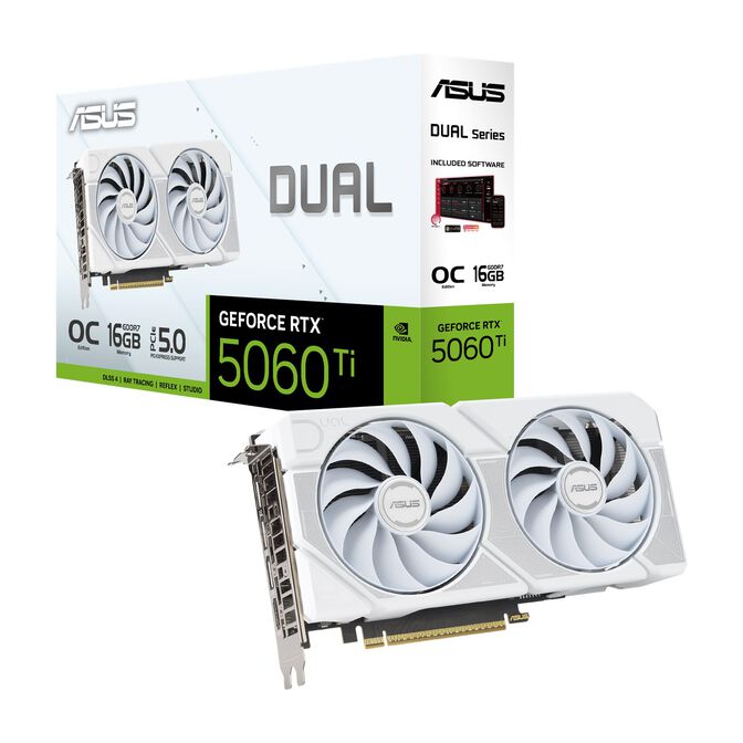 Tarjeta Gr&aacute;fica Asus GeForce&reg; RTX 5060 Ti Dual White OC 16GB GDDR7 DLSS4 image number 0
