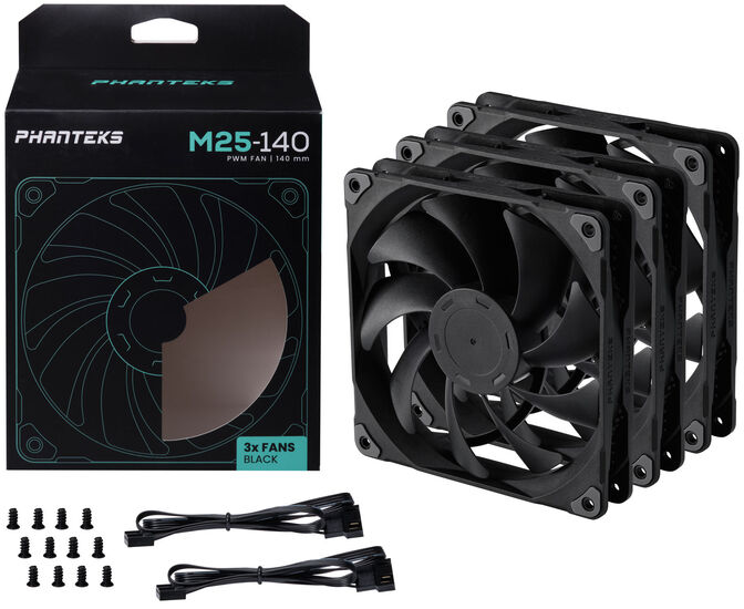 Ventilador Phanteks M25 PWM Negra Pack 3- 140mm image number 6
