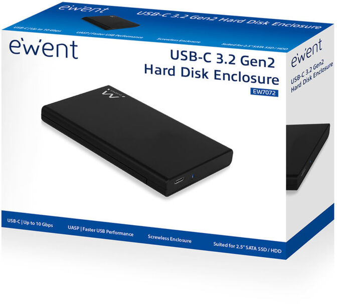 Caja HDD/SSD Ewent 2.5" USB-C 3.2 Gen2 SATA HDD/SSD image number 4