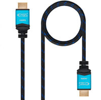 Cable HDMI V2.0 4K@60Hz 18Gbps NanoCable USB-A M/M 5 M Premium Negro