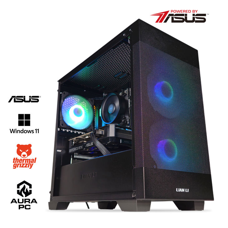 Ordenador AURA Gamer-PC Powered by ASUS Ryzen 5 7500F 32GB DDR5 1TB RTX 5060 Ti 16GB WiFi W11 image number 0