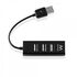 Mini HUB USB Ewent 2.0 de 4 Portas Negro image number null