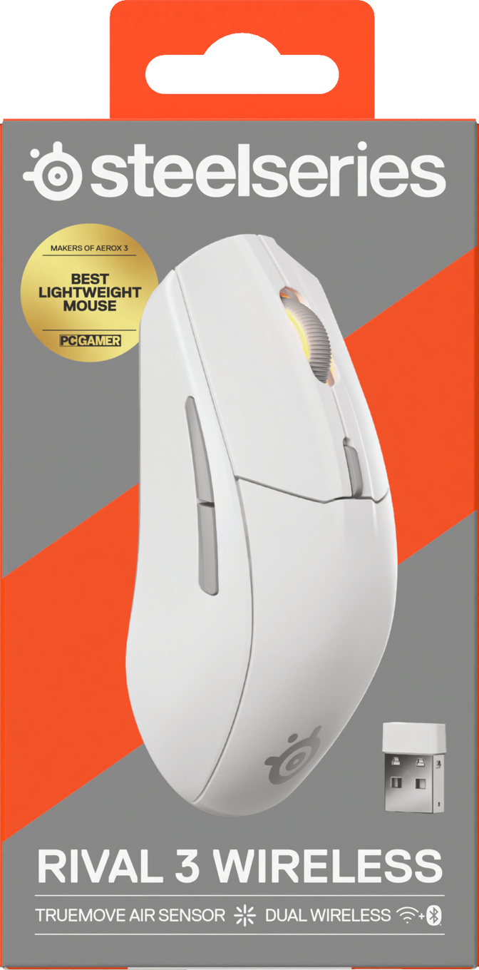 Rat&oacute;n Steelseries Rival 3 Wireless Gen2 Blanco image number 8