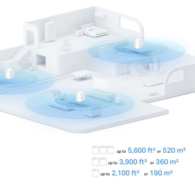 Sistema Mesh TP-Link Deco X10 AX1500 Dual-Band WiFi 6 Gigabit Pack-3 image number 3