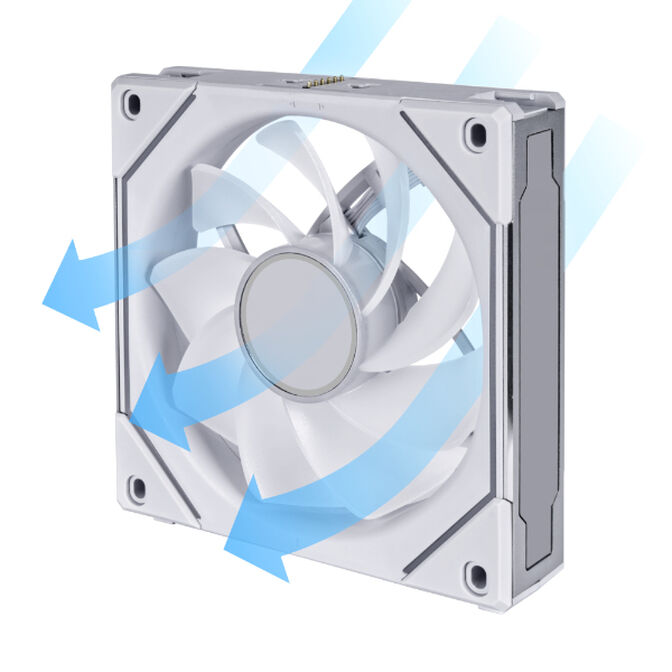 Ventilador Lian Li UNI SL-INF 120 ARGB Reverse Blade PWM Blanco 120mm image number 5