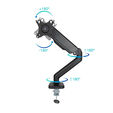 Soporte de Mesa con Muelle Tooq 17" a 32" Negro Max 9Kg para Brazo image number null