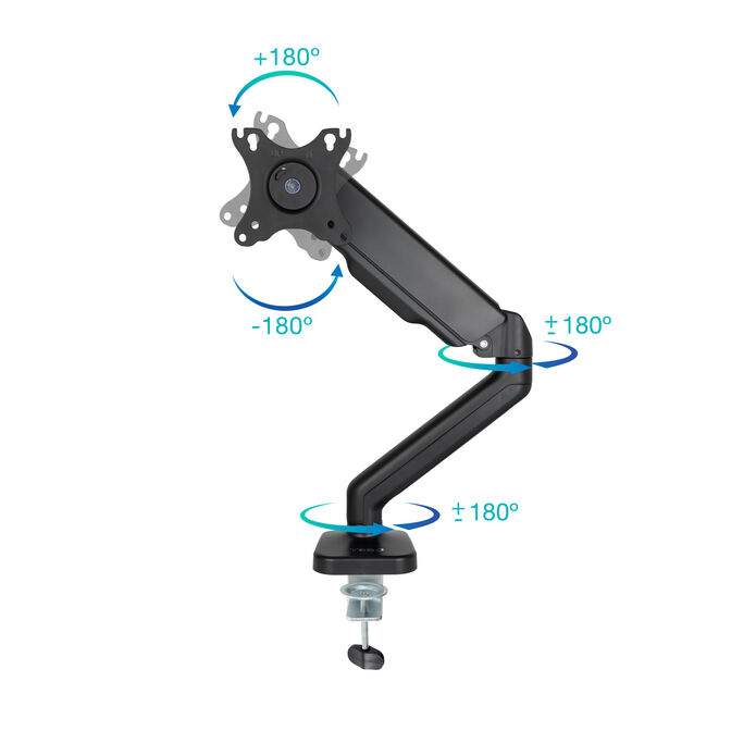 Soporte de Mesa con Muelle Tooq 17" a 32" Negro Max 9Kg para Brazo image number 2