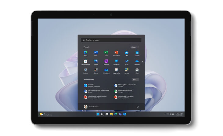Microsoft Surface Go 4 10.5" Intel N200 (4 Cores) 8GB RAM 256GB SSD Win 11 Pro Platina image number 1