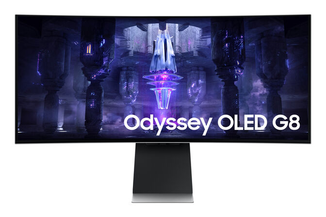 Monitor Curvo Samsung Odyssey G8 34" G85SB OLED UWQHD 175Hz 0.1ms FreeSync Premium HDR True Black 400 Smart Monitor image number 1