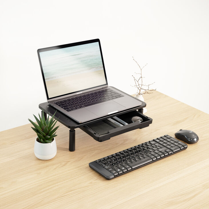 Soporte Elevador Multiusos con Cajón Tooq Max. 20Kg Negro image number 4