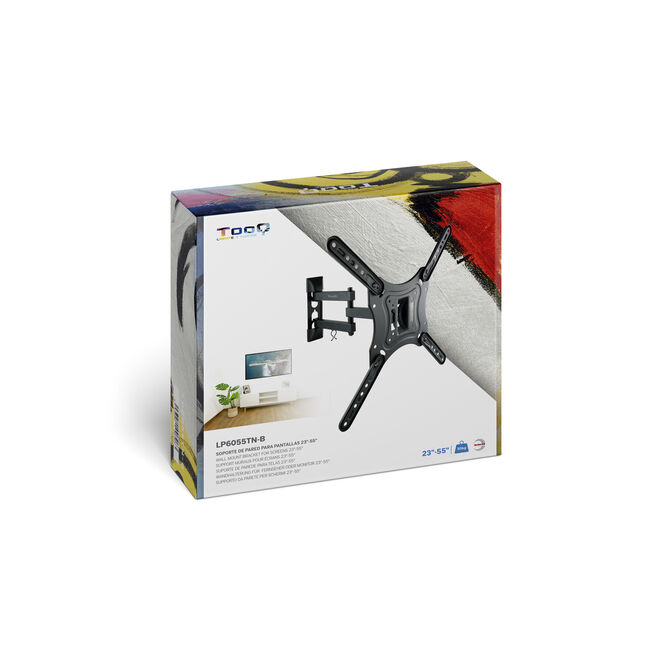 Soporte de Pared Tooq 23" a 55" Max. 30kg Negro image number 13