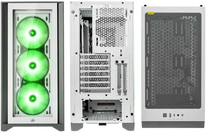 Torre E-ATX Corsair iCUE 4000X RGB Blanco Cristal Templado image number 3