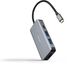 Hub USB-C Nanocable 3x USB-A + USB-C + USB-C PD (100W) 15 CM Aluminio image number null