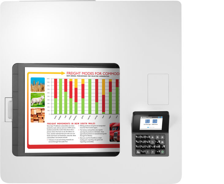 Impresora Láser HP Color LaserJet Enterprise M554dn Color image number 4