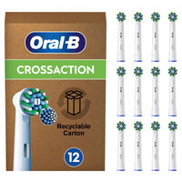 Recambios para Cepillo de Dientes El&eacute;ctrico Oral-B Pro CrossAction Pack 12 Unidades Blanco