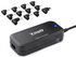 Cargador de Portátil Tooq 90W 2x USB 12 Conectores Negro image number null