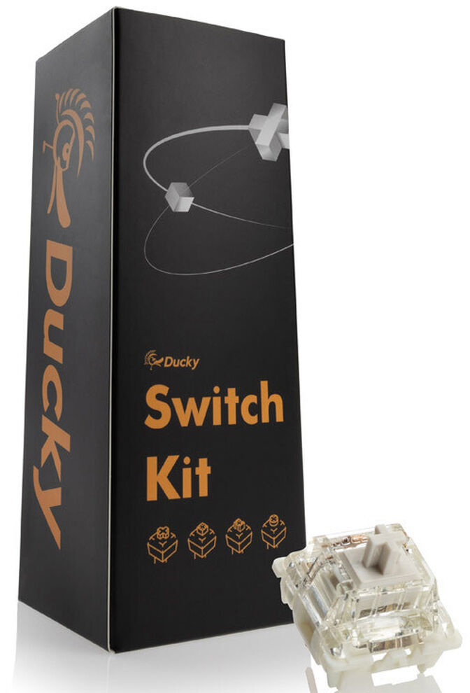 Pack 110 Switches Ducky Gateron G Pro White, Mec&aacute;nicos, 3-Pin, Linear, MX-Stem, 38g image number 0