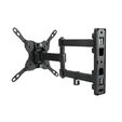Soporte de Pared Tooq Tilt e GiRat&oacute;nrio 3 Pivots 13" a 42" Max. 20Kg Negro image number null