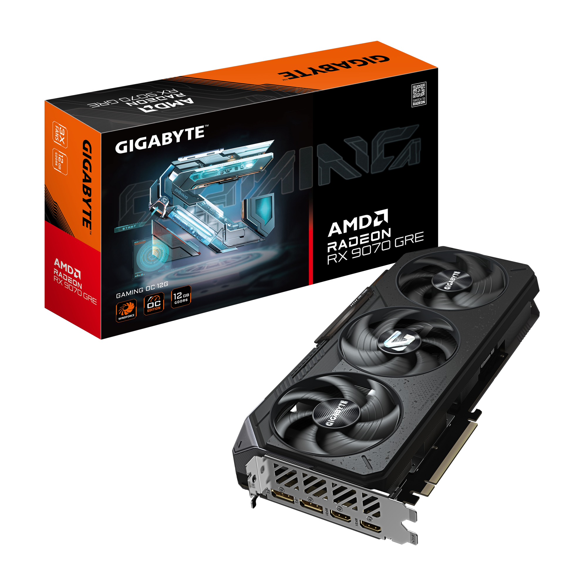 Tarjeta Gr&aacute;fica Gigabyte Radeon RX 9070 GRE Gaming OC 12GB GDDR6