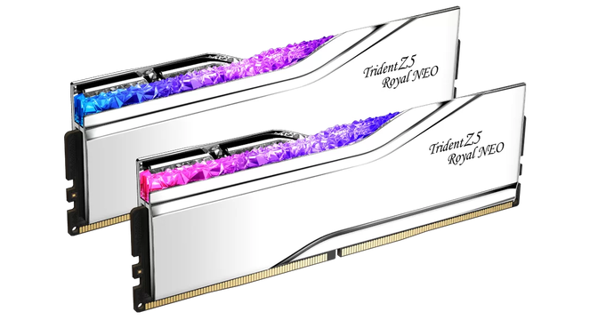 G.Skill Kit 32GB (2 x 16GB) DDR5 6000MHz Trident Z5 Royal Neo RGB EXPO CL28 Silver image number 2