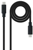 Cable USB-C 3.1 Gen2 Nanocable 10Gbps 5A 4K/60Hz 0.5 M Negro image number null