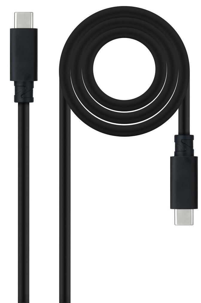 Cable USB-C 3.1 Gen2 Nanocable 10Gbps 5A 4K/60Hz 0.5 M Negro image number 0