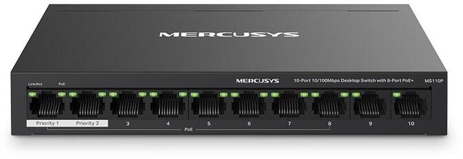 Switch SOHO Mercusys MS110P 10 Portas 10/100 Mbps Managed PoE+ image number 0