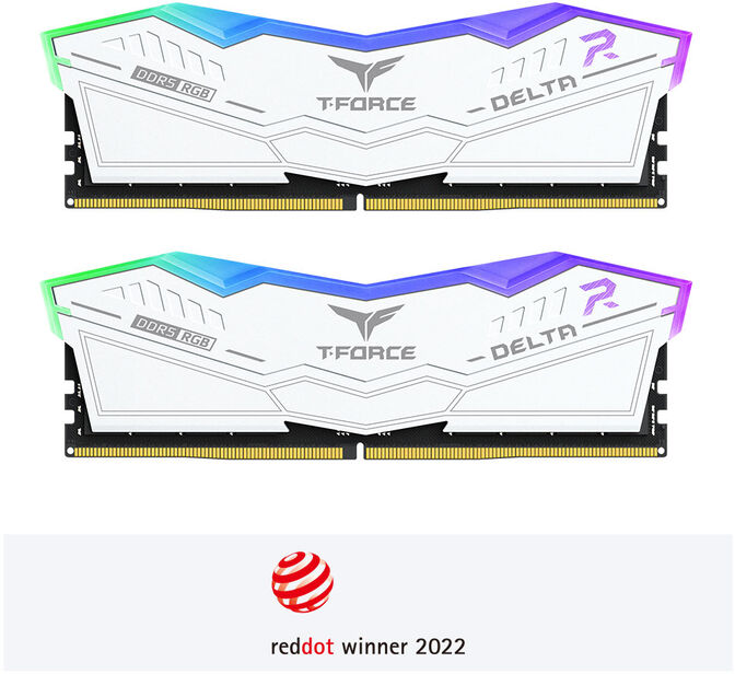 Team Group Kit 32GB (2 x 16GB) DDR5 7200MHz Delta RGB Blanco CL34 image number 0
