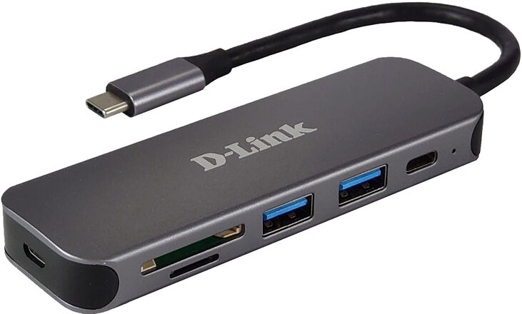 HUB USB D-Link USB-C Macho > 2 x USB 3.0 (SS) + 1 x USB-C (Thunderbolt 3) + Leitor de Cartões image number 0