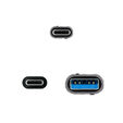 Cable USB 3.2 Gen2x2 Nanocable 20Gbps 5A/100W 4K/60HZ USB-C M/USB-A/M 2 M Gris/Negro image number null