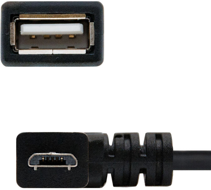 Cable USB 2.0 OTG Angular Nanocable Micro B/M-A/F 15CM Negro image number 1