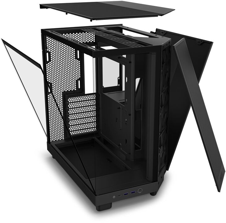 Torre ATX NZXT H6 Flow Negro Cristal Templado image number 13