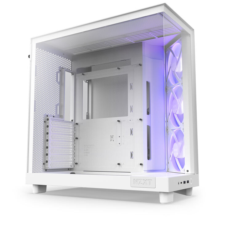 Torre ATX NZXT H6 Flow RGB Blanca Cristal Templado image number 16
