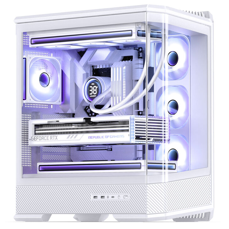 Caja ATX Jonsbo D400 Vidrio Templado Blanco image number 1