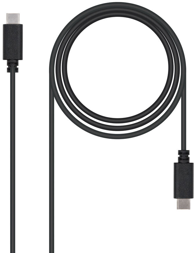 Cable USB 2.0 3A Nanocable USB-C M/M 0.5 M Negro image number 0